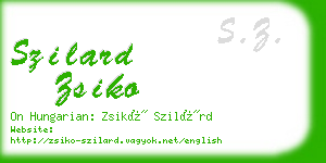 szilard zsiko business card